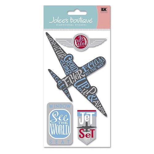 EK Success - Jolee's Boutique Jumbo Stickers - Travel Collection - Airplane