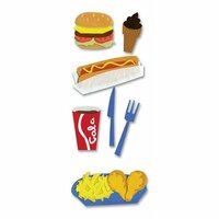 EK Success - Touch of Jolee's Dimensional Stickers - Fast Food, CLEARANCE