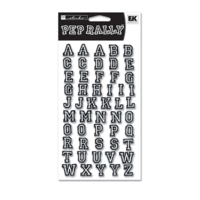 EK Success - Pep Rally Embroidered Stickers - Alphabet - Black, CLEARANCE