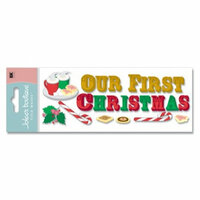 EK Success - Jolee's Boutique - Christmas - Dimensional Stickers - Title - Our First Christmas