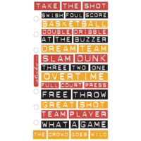 Sticko Label Lingo Stickers - Basketball, CLEARANCE