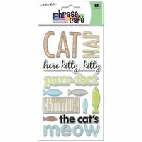 EK Success - Sticko Phrase Cafe - Epoxy Stickers - Cat, CLEARANCE