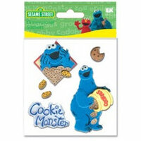 EK Success - Sesame Street - Dimensional Stickers - Cookie Monster, CLEARANCE