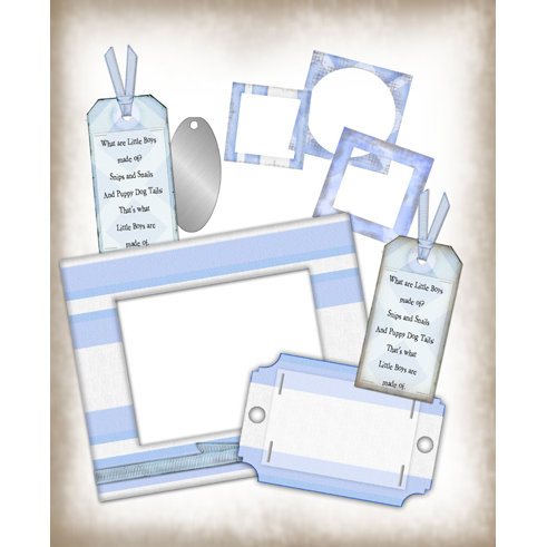 E-Kit Elements (Digital Scrapbooking) - Baby Blue 1