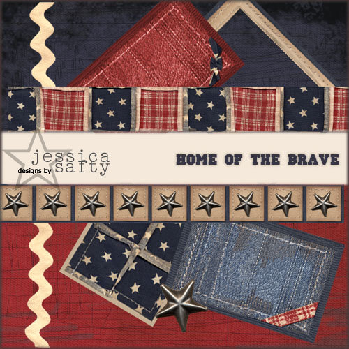 E-Kit Elements (Digital Scrapbooking) - Home of the Brave 6