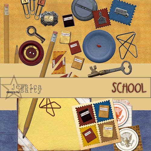 E-Kit Elements (Digital Scrapbooking) - School 2