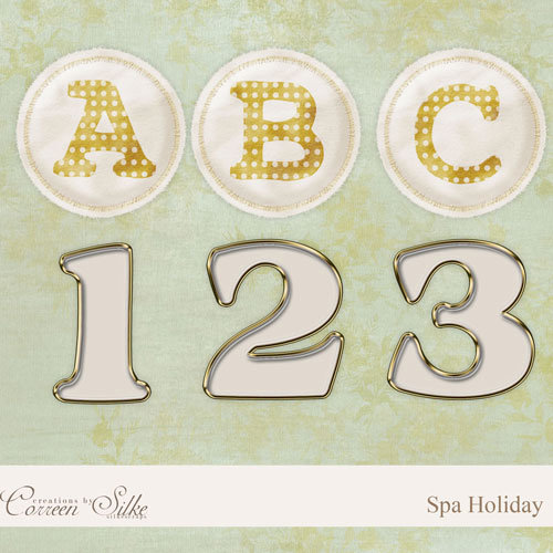 Digital Element Kit - Spa Holiday - Alphabet