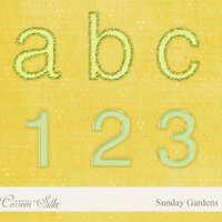 Digital Element Pack - Sunday Gardens - Alphabet