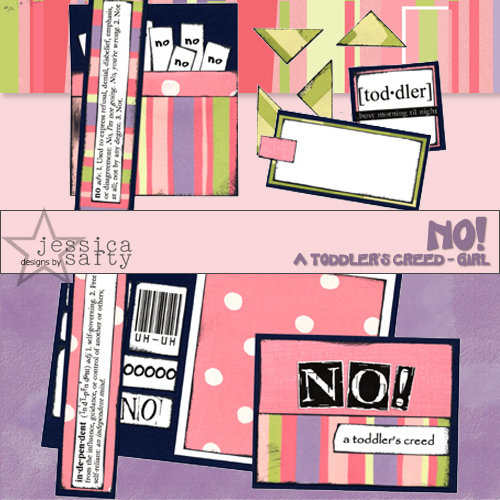 E-Kit Elements (Digital Scrapbooking) - No! A Toddlers Creed: Girl