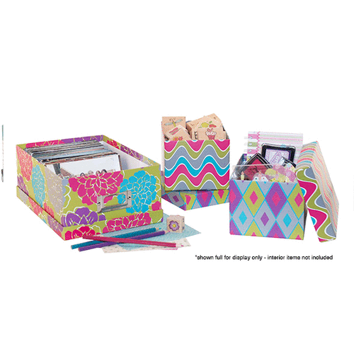 Everything Mary - Photo and Craft Storage Box Set - Multicolor Floral