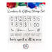 Emily Moore Designs - Clear Photopolymer Stamps - Numbers and Gifting