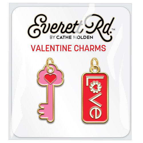 Everett Rd - Valentine Collection - Charms - Heart Key And Love
