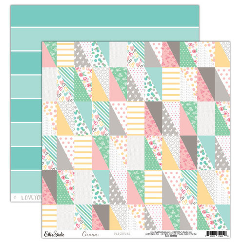 Elle's Studio - Cienna Collection - 12 x 12 Double Sided Paper - Patchwork