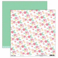 Elle's Studio - Cienna Collection - 12 x 12 Double Sided Paper - Flowers