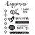 Elle&#039;s Studio - Cienna Collection - Clear Acrylic Stamps - Happiness