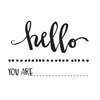 Elle's Studio - Cienna Collection - Clear Acrylic Stamps - Hello