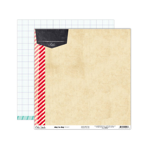 Elle's Studio - Day To Day Collection - 12 x 12 Double Sided Paper - Today