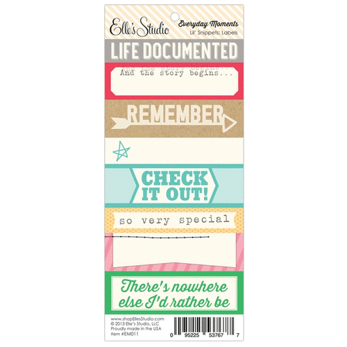 Elle's Studio - Everyday Moments Collection - Lil' Snippets - Labels