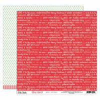 Elle's Studio - Good Cheer Collection - Christmas - 12 x 12 Double Sided Paper - Merry Christmas