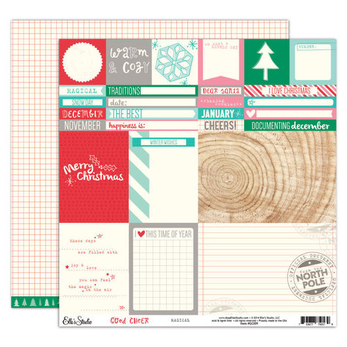 Elle's Studio - Good Cheer Collection - Christmas - 12 x 12 Double Sided Paper - Magical