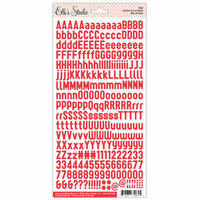 Elle's Studio - Cardstock Stickers - Letters and Numbers - Red