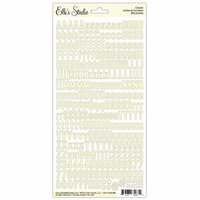 Elle's Studio - Cardstock Stickers - Letters and Numbers - Cream