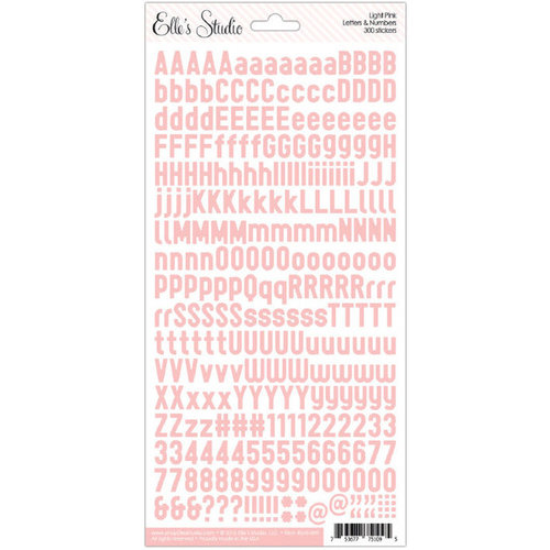 Elle's Studio - Letter and Number Stickers - Light Pink