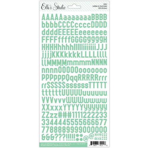 Elle's Studio - Letter and Number Stickers - Mint