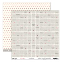 Elle's Studio - Love You More Collection - 12 x 12 Double Sided Paper - Love Letters