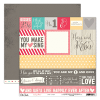 Elle's Studio - Love You More Collection - 12 x 12 Double Sided Paper - Ever After