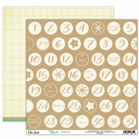 Elle's Studio - Noel Collection - Christmas - 12 x 12 Double Sided Paper - Countdown