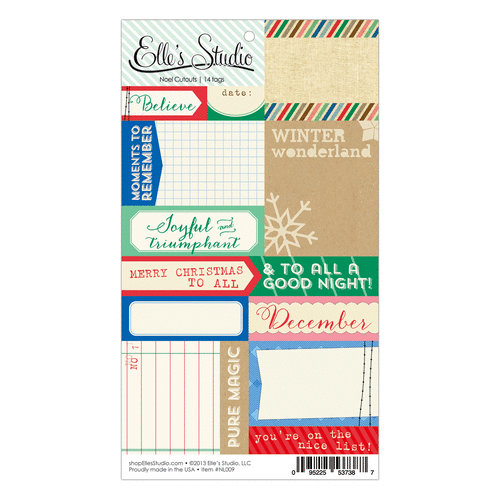 Elle's Studio - Noel Collection - Christmas - Paper Tags - Cutouts
