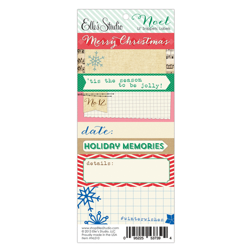 Elle's Studio - Noel Collection - Christmas - Lil' Snippets - Labels