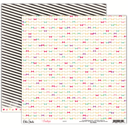 Elle's Studio - Penelope Collection - 12 x 12 Double Sided Paper - Bows