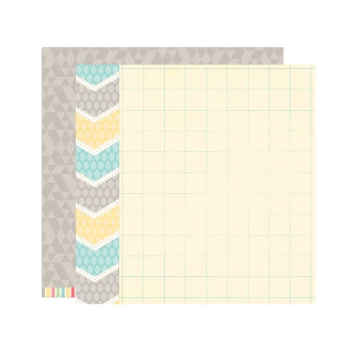 Elle's Studio - Serendipity Collection - 12 x 12 Double Sided Paper - Chevron