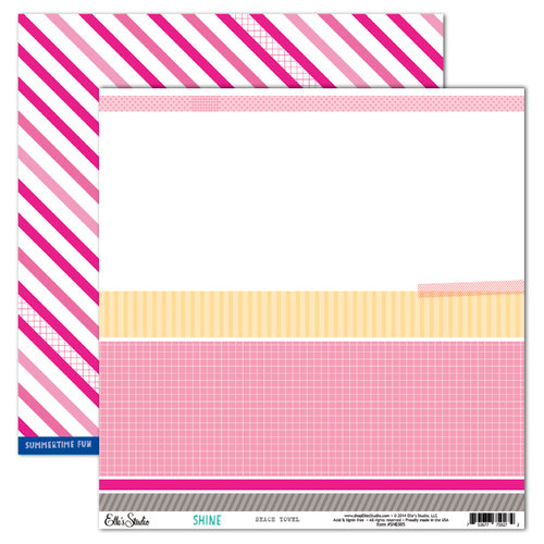 Elle's Studio - Shine Collection - 12 x 12 Double Sided Paper - Beach Towel