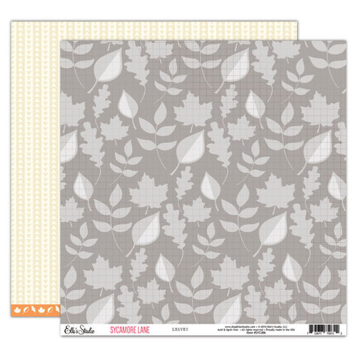 Elle's Studio - Sycamore Lane Collection - 12 x 12 Double Sided Paper - Leaves