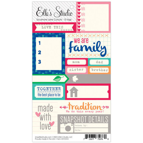 Elle's Studio - Sycamore Lane Collection - Paper Tags - Cutouts