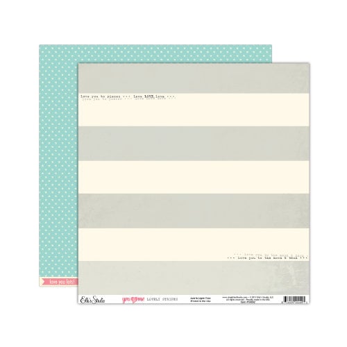 Elle's Studio - You and Me Collection - 12 x 12 Double Sided Paper - Lovely Stripes