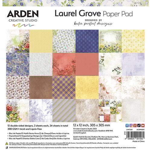 Arden Creative Studio - Laurel Grove Collection - 12 x 12 Paper Pad