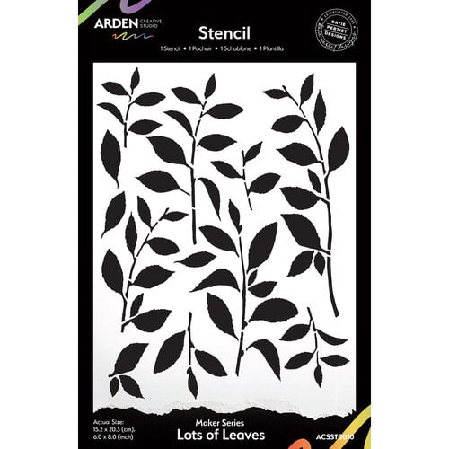 Arden Creative Studio - Maker Series Collection - Stencil - Lots Of Leaves