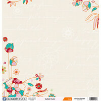 Fiskars - Cloud 9 Design - Alyssa's Garden Collection - 12 x 12 Double Sided Paper - Quilted Cluster, CLEARANCE