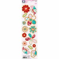 Fiskars - Cloud 9 Design - Alyssa's Garden Collection - Glitter Cardstock Stickers - Shapes, CLEARANCE