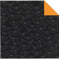 Fiskars - Cloud 9 Design - Halloween Fun Collection - 12 x 12 Double Sided Luster Paper - Bats, CLEARANCE