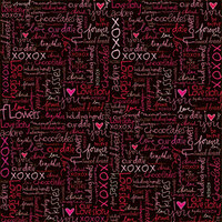 Fiskars - Heidi Grace Designs - Valentines Day Collection - 12 x 12 Shimmer Glitter Paper - Sketched Words, CLEARANCE
