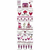 Fiskars - Heidi Grace Designs - Valentines Day Collection - Rub Ons - Icons, CLEARANCE