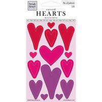 Fiskars - Heidi Grace Designs - Valentines Day Collection - Epoxy Stickers - Raised Hearts, CLEARANCE
