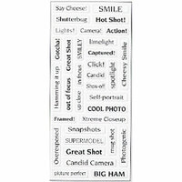 Fiskars - Cloud 9 Design - Clear Epoxy Word Stickers - Say Cheese, CLEARANCE