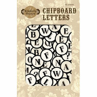 Fiskars - Kimberly Poloson - Letters Home Collection - Chipboard Letters Tags, CLEARANCE