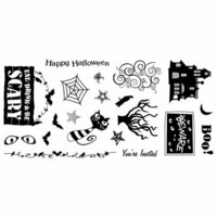 Fiskars - Cloud 9 Design - Clear Acrylic Stamps - 4 x 8 - Halloween Fun, CLEARANCE